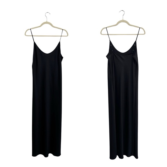 Jenni Kayne Cleo Slip satin Dress in black slate - Picture 9 of 10